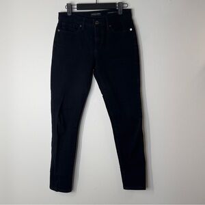 BANANA REPUBLIC Women’s Size 26 Mid Rise Skinny Zip Up Black Denim